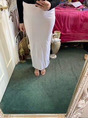 Two piece Off White Maxi Skirt and Tank Top